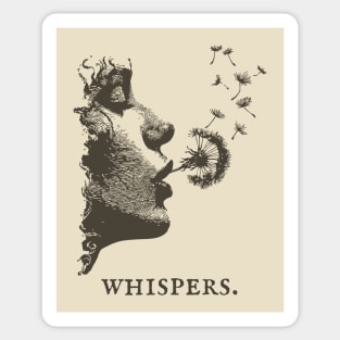 Whispers Dandelion Silhouette Illustration Sticker